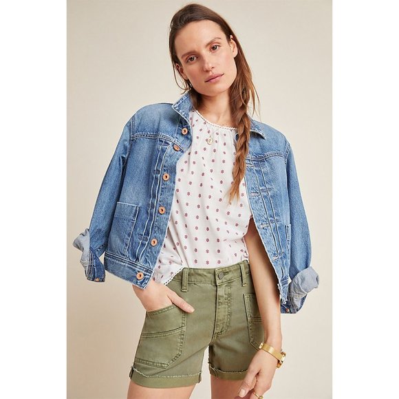 PAIGE Pants - NWT Paige Jimmy Jimmy Mid-Rise Denim Utility Short